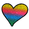 PC4232 - Luxury Velvet Rainbow Heart (Iron On)