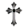 PC4236B - Black Cross with Rhinestones(Sew On)