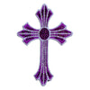 PC4236C - Purple Cross with Rhinestones(Sew On)