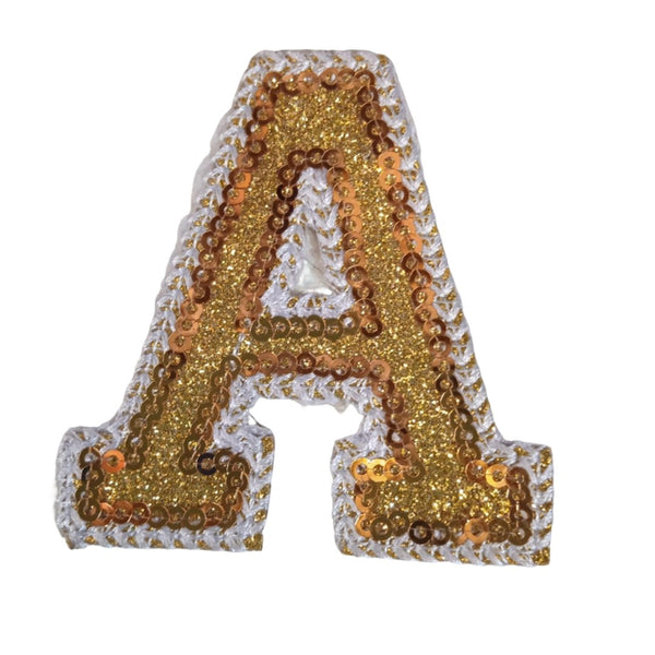 PC4266B - Sequin Gold Letter B (Iron On)