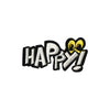 PC4058 - Happy Text Eyes (Iron On)